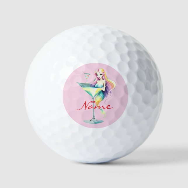 Mermaid Martini Girl Thunder_Cove Golfball (Vorderseite)