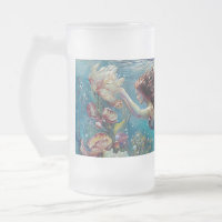Mermaid Mattiert Glass Tasse