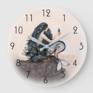 Mermaid Mermaids Fantasy Myth Große Wanduhr