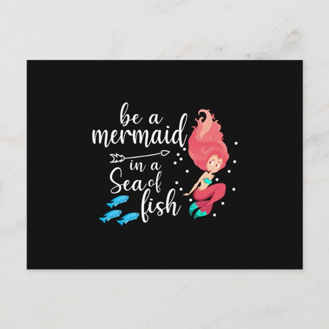 Mermaid Mermaids Girl Sea Funny Birthday Geschenk  Postkarte (Vorderseite)