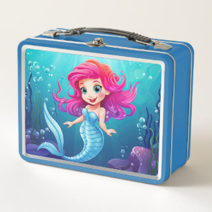 Mermaid Metal Lunch Box