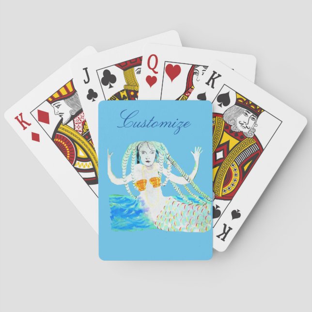 Mermaid mit Dreadlocks Thunder_Cove Spielkarten (Rückseite)