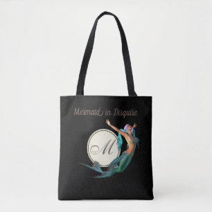 Mermaid Monogram Elegant Black