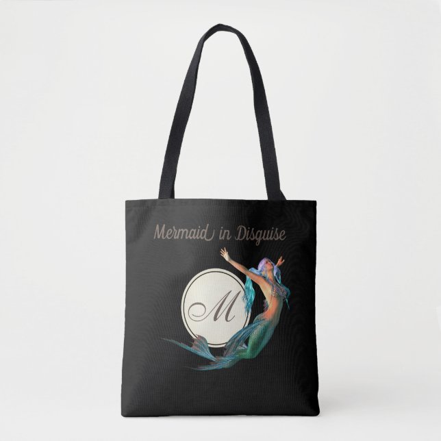 Mermaid Monogram Elegant Black (Vorderseite)