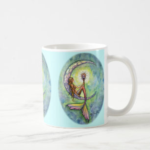 Mermaid Moon Coffee Tasse von Molly Harrison