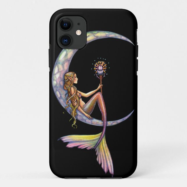 Mermaid Moon Fantasy Art Case-Mate iPhone Hülle (Rückseite)