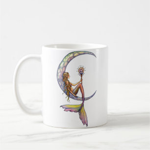 Mermaid Moon Fantasy Art Kaffeetasse