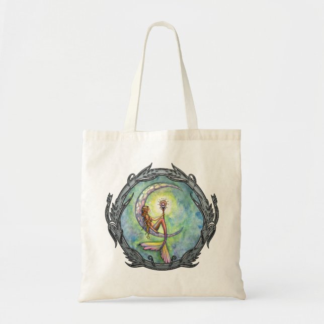 Mermaid Moon Fantasy Art Tasche (Vorne)