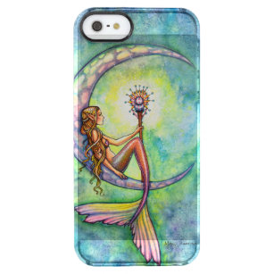 Mermaid Moon Fantasy Art Durchsichtige iPhone SE/5/5s Hülle