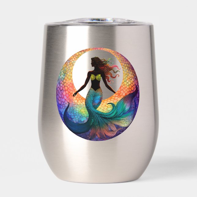 Mermaid Moon Goddess Silhouette | Colorful Coastal (Vorderseite)