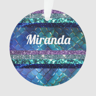 Mermaid Motif Glitzer Personalisierte Gestaltung Ornament