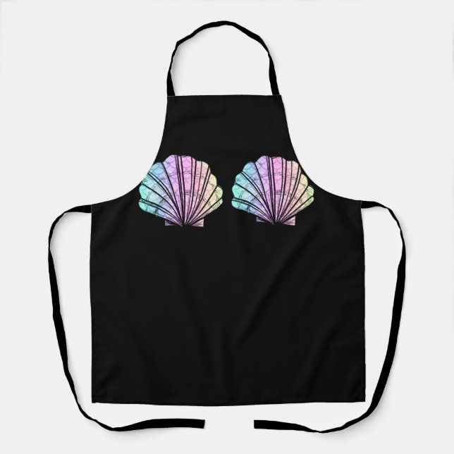 Mermaid Muschel Bra Bikini Seashell Mermaid Bachel Schürze (Vorderseite)