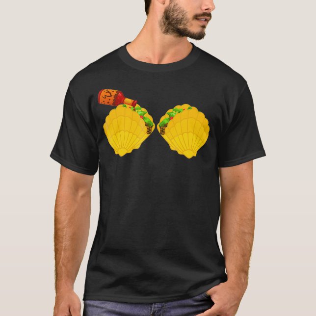 Mermaid Muschel Taco Bra Spicy Chili Sauce T-Shirt (Vorderseite)
