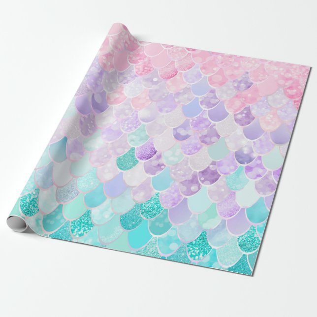 Mermaid Muster Birthday Geschenkpapier (Ungerollt)