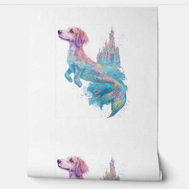 Mermaid Mutt - Underwater Fantasy Dog Tapete (Abrollen)