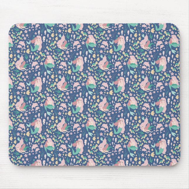 Mermaid Mutter Tochter Bonding Ocean Dark Version Mousepad (Vorne)