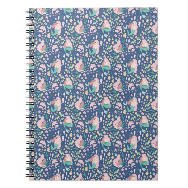 Mermaid Mutter Tochter Bonding Ocean Dark Version Notizblock (Vorderseite)