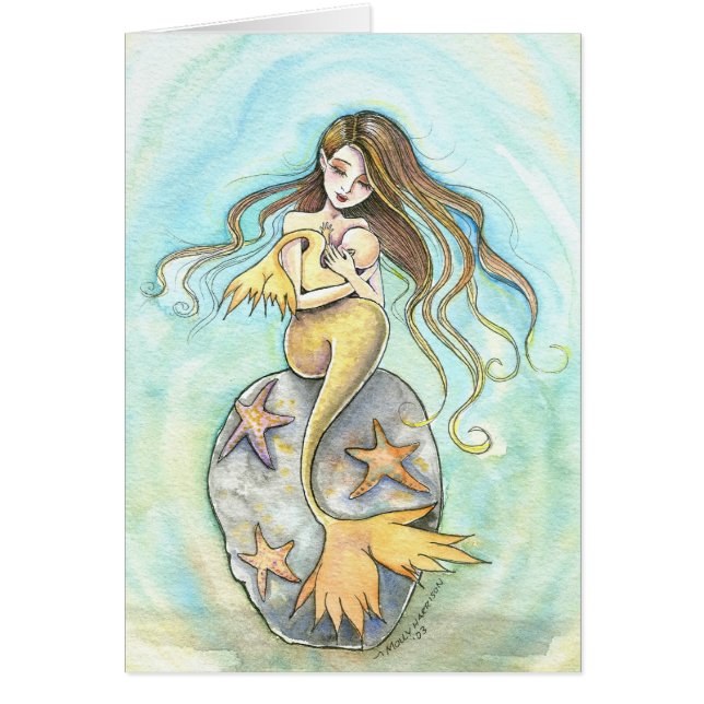 Mermaid Mutter und Babykarte (Vorne)