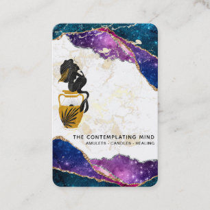 *~* Mermaid Mystic Agate Galaxy Luna Business Card Visitenkarte
