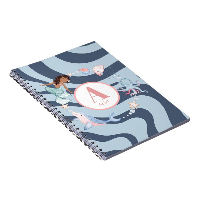 Mermaid Name Spiral Notebook Notizblock (Rechte Seite)
