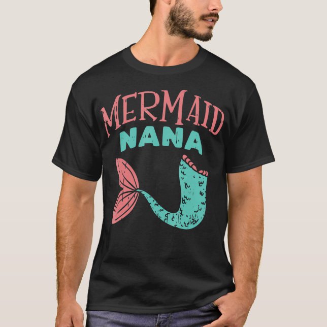 Mermaid Nana Fish Schwanz Kindersicherheit Match T-Shirt (Vorderseite)