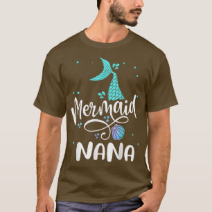 Mermaid Nana Funny Women Family Matching Party Squ T-Shirt