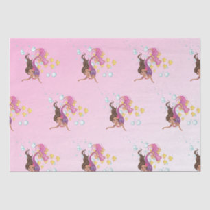 Mermaid Niedlich Bubbles Pink Tissue Paper Seidenpapier