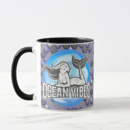 Mermaid Niedlich Grau Tasse