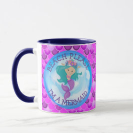 Mermaid Niedlich Happy Lila Tasse