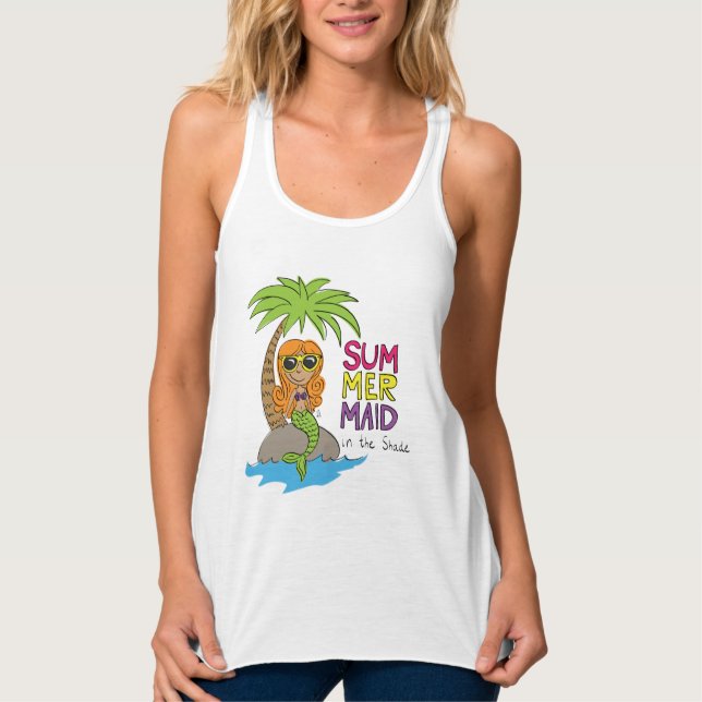 Mermaid Niedlich Kids Tank Top (Vorderseite)