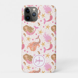 Mermaid Niedlich Pink Girl Monogram Case-Mate iPhone Hülle