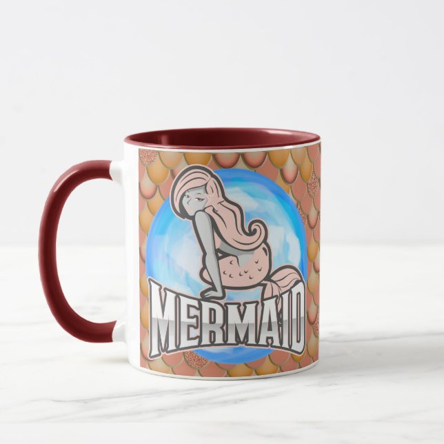 Mermaid Niedlich PINK Tasse (Links)