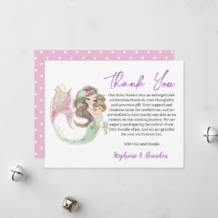 MERMAID NIEDLICH unter Meer Vielen Dank Feiertagskarte