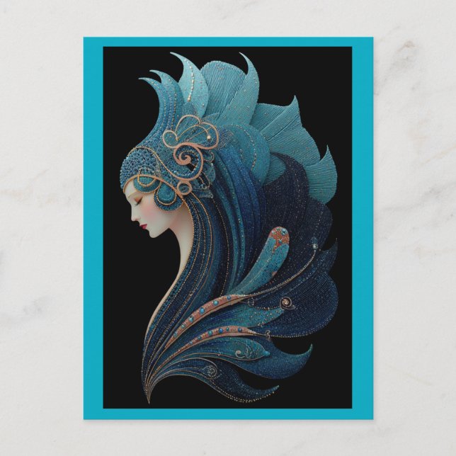 MERMAID NOIR #2 POSTKARTE (Vorderseite)
