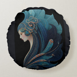MERMAID NOIR #2 RUNDES KISSEN
