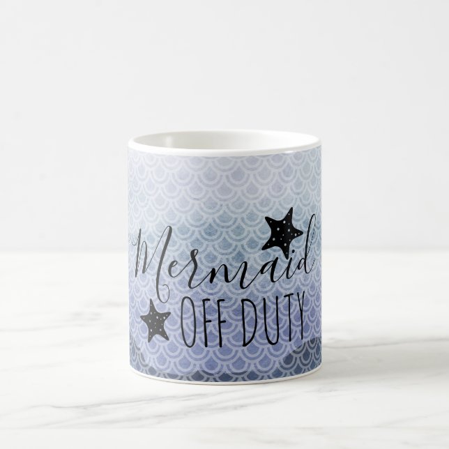 Mermaid Off Duty Blue Watercolor Tasse (Mittel)