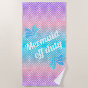 Mermaid Off Duty Gradient Scales Strandtuch