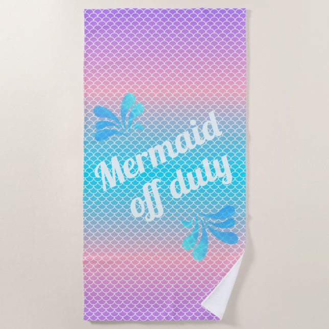 Mermaid Off Duty Gradient Scales Strandtuch (Vorderseite)