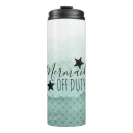Mermaid Off Duty Green Watercolor Tumbler Thermosbecher