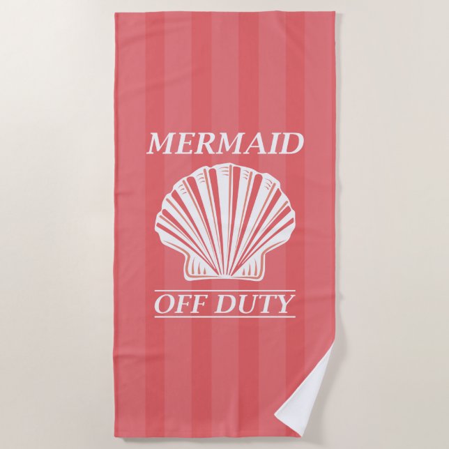 Mermaid Off Duty Strandtuch (Vorderseite)