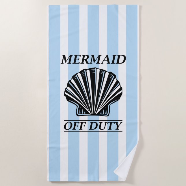 Mermaid Off Duty Strandtuch (Vorderseite)