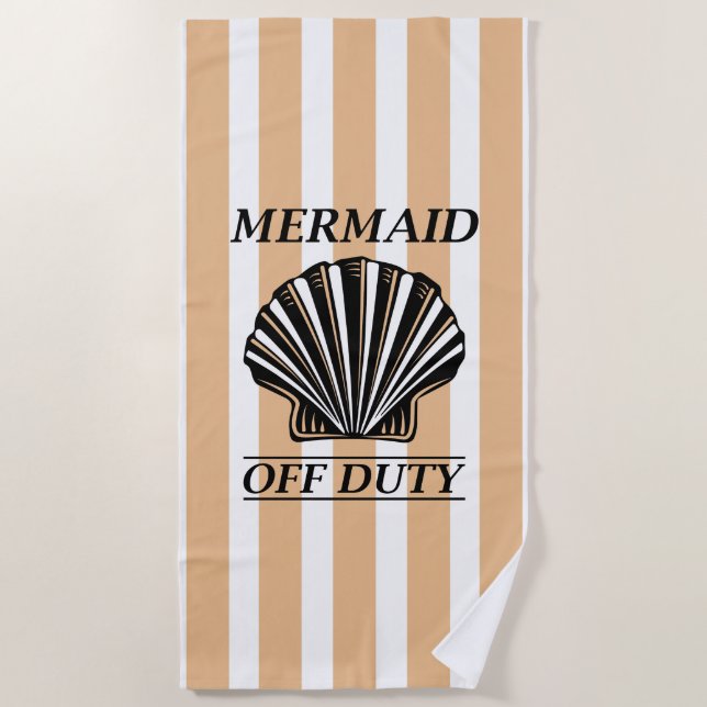 Mermaid Off Duty Strandtuch (Vorderseite)