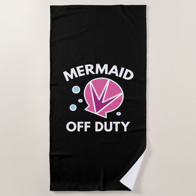 Mermaid Off Duty Strandtuch (Vorderseite)