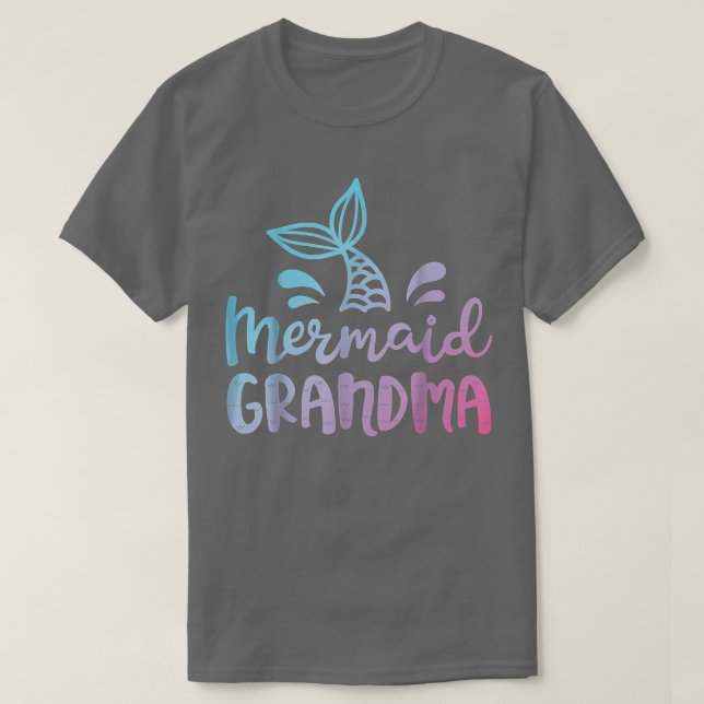 Mermaid Oma Funny Großmutter Familienmatte T-Shirt (Design vorne)