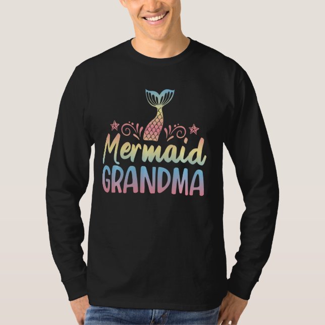 Mermaid Oma Underwater Großmutter Myth Folklore T-Shirt (Vorderseite)