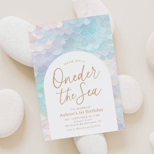 Mermaid Oneder Sea 1. Geburtstag Party Einladung