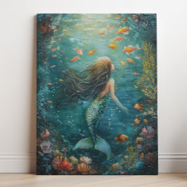 Mermaid Painting Art Leinwanddruck