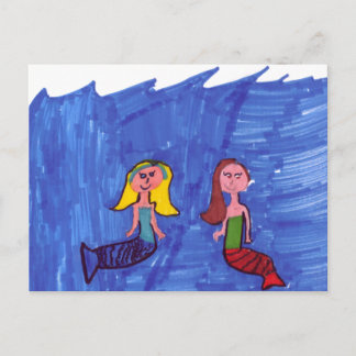 Mermaid Pals Postkarte