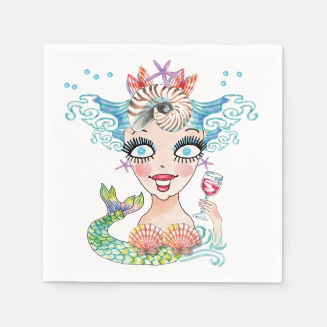 Mermaid Paper Napkin Serviette (Vorderseite)