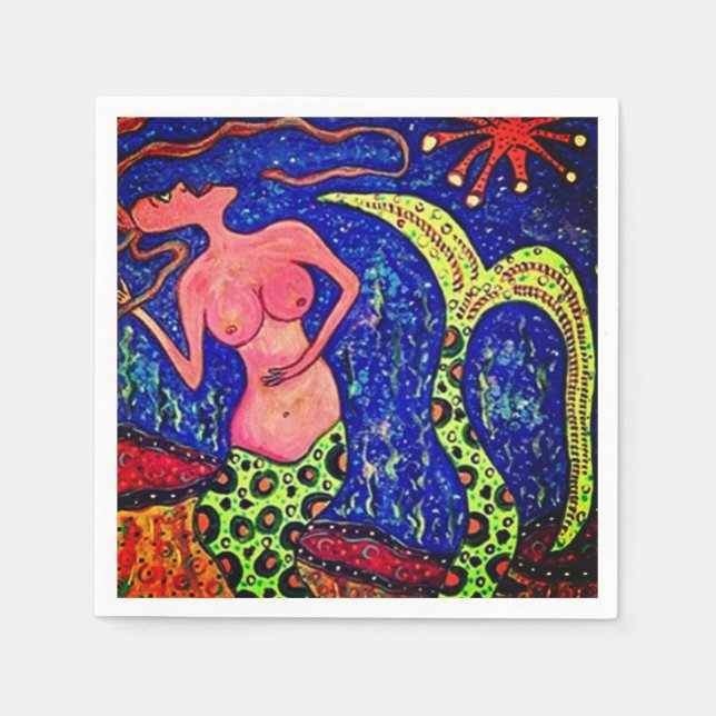Mermaid Paper Napkin Serviette (Vorderseite)